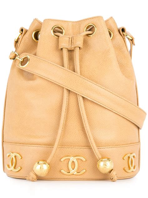 farfetch Chanel drawstring bag